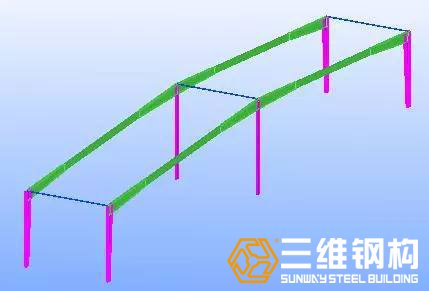 使用雙機(jī)抬吊安裝第二榀鋼屋架